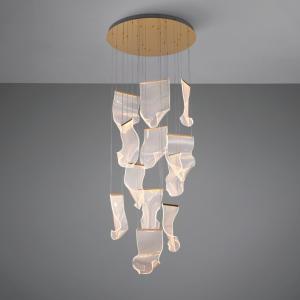 Long DALI Crystal Chandelier LED Pendant Light