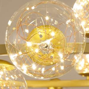 Luxury Gold Copper Sky Star LED Pendant Ceiling Light