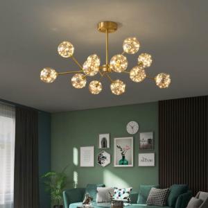 Luxury Gold Copper Sky Star LED Pendant Ceiling Light