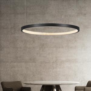 Black Ring LED Pendant Light