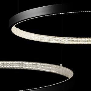 Black Ring LED Pendant Light