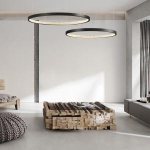 Black Ring LED Pendant Light