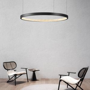 Black Ring LED Pendant Light