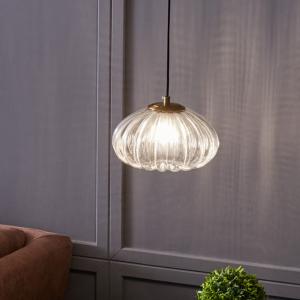 Pumpkin Glass Pendant Light Fixture
