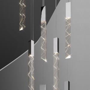  Cylinder Column Pendant Chandelier Light