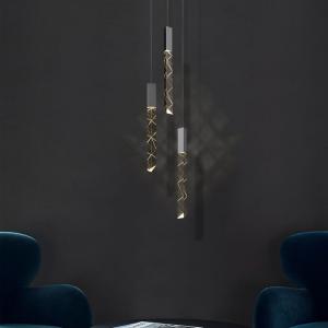  Cylinder Column Pendant Chandelier Light