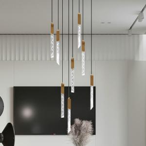  Cylinder Column Pendant Chandelier Light