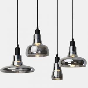 Smoked Black Glass Pendant Light
