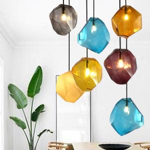 Coloured Glass Pendant Light