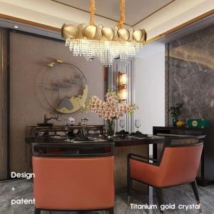 Luxury Gold Crystal Chandelier