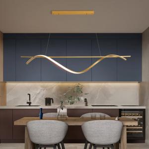 Black Linear Pendant Light 