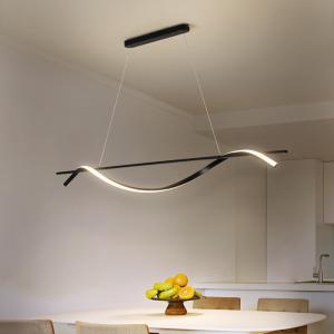 Black Linear Pendant Light 