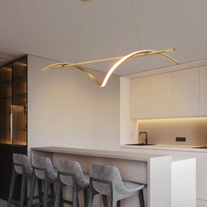 Black Linear Pendant Light 