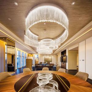 Villa Large Round Crystal Ceiling Chandelier