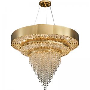 Luxury Gold Copper Crystal Chandelier 