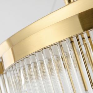 Large Luxury Glod Copper Glass Crystal Chandelier