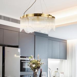 Large Luxury Glod Copper Glass Crystal Chandelier