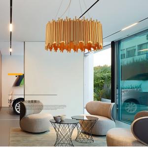 Golden Circular Pendant Chandelier Light