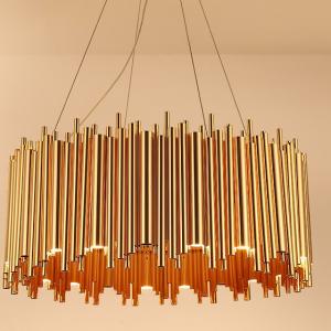 Golden Circular Pendant Chandelier Light