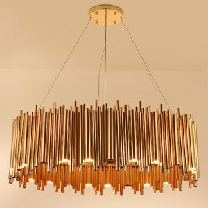 Golden Circular Pendant Chandelier Light