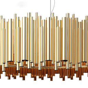 Golden Circular Pendant Chandelier Light