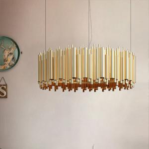 Golden Circular Pendant Chandelier Light