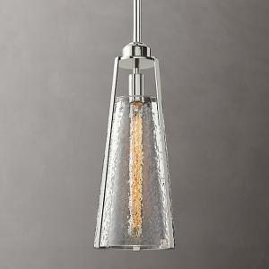 Copper Glass Cylinder Pendant Light