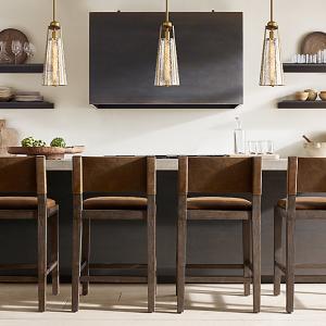 Copper Glass Cylinder Pendant Light