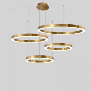 Round Gold Lantern Pendant Light