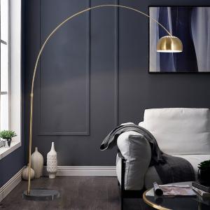 Antique Brass Floor Lamp has a long fishing rod to hanging a gol