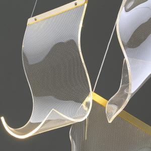 Long DALI Crystal Chandelier LED Pendant Light