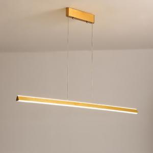Gold Up and Down LED Linear Pendant Light